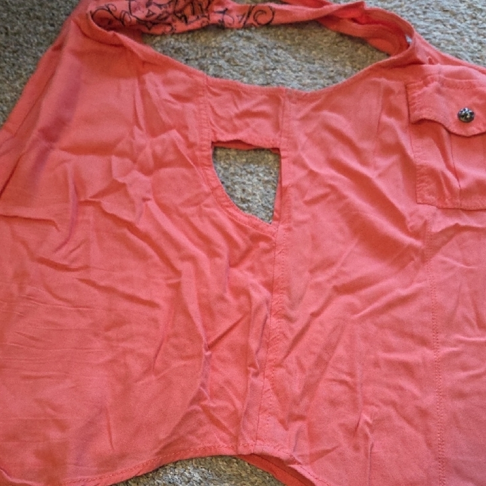 Harley-Davidson Coral Button-Front Tank with Logo Print - Picture 10 of 10